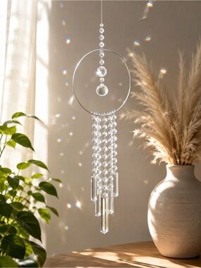 Handmade Crystal Prism Suncatcher & Wind Chime